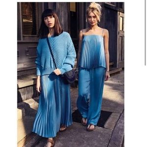 Blue Satin Vince Matching Set XS